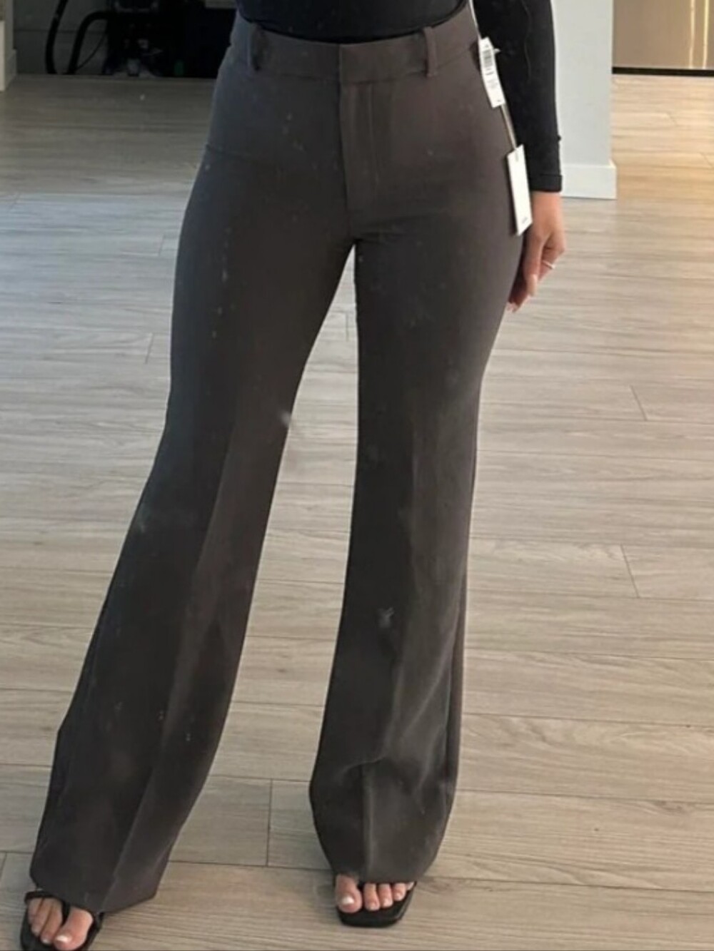 Wilfred Charcoal Wide-Leg Trousers